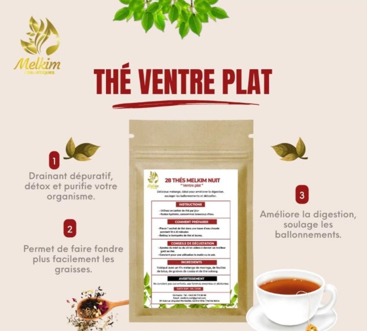 Pack 10 thés ventre plat